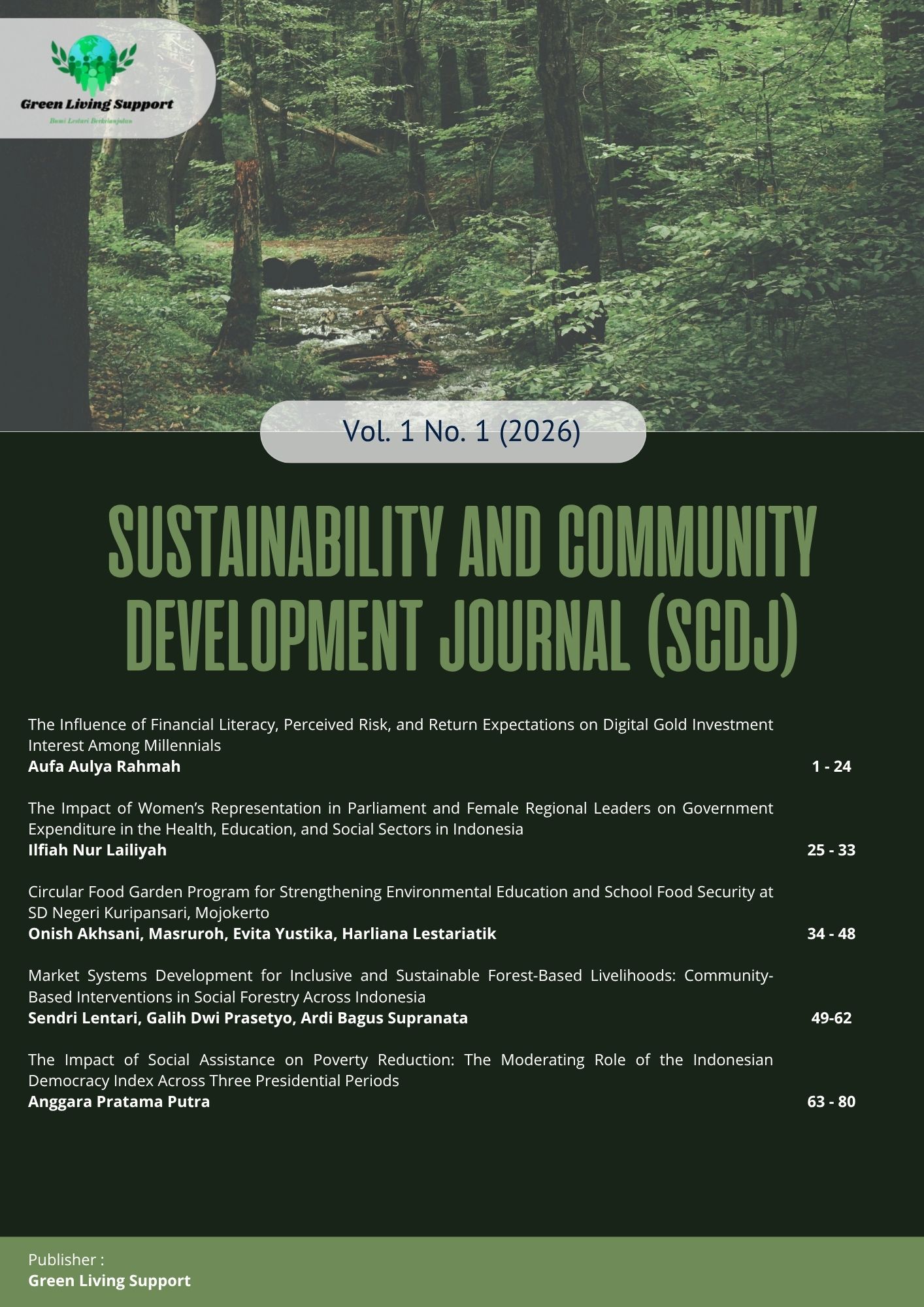 					View Vol. 1 No. 1 (2026): Sustainability and Community Development Journal
				